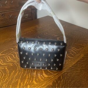 BCBGeneration Black Studded Shoulder Bag